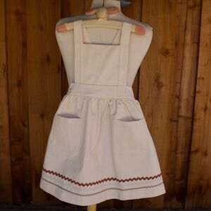 Bebe Organics Eloise Pinafore Natural Raw Denim Size 4 NWT